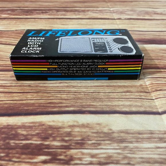 Lifelong AM/FM Portable Pocket Size Radio with LCD Alarm Clock Model-845 - Picture 2 of 14